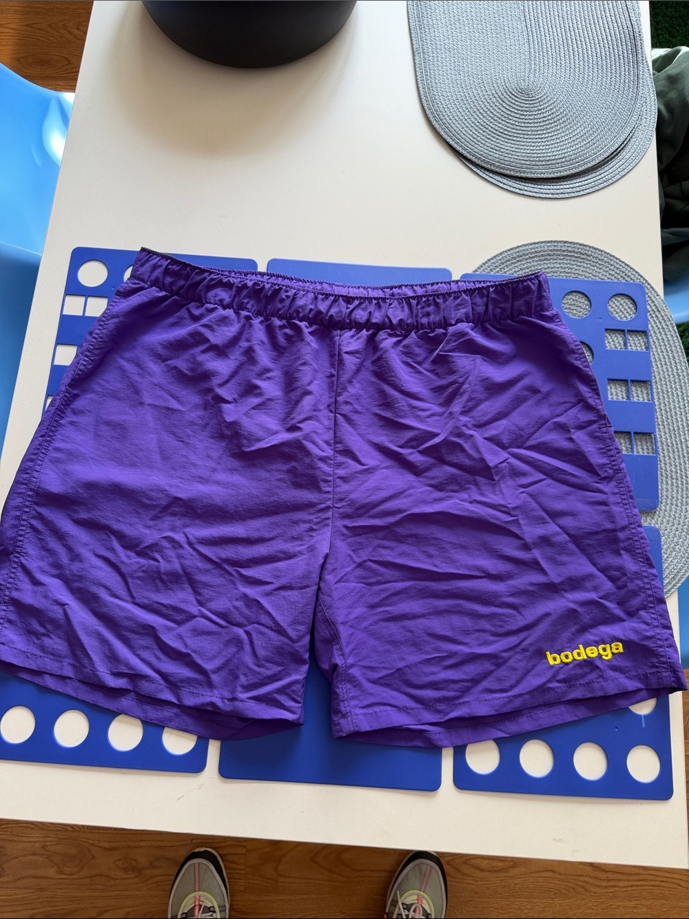 Bodega men’s  Purple Elastic Waist Shorts